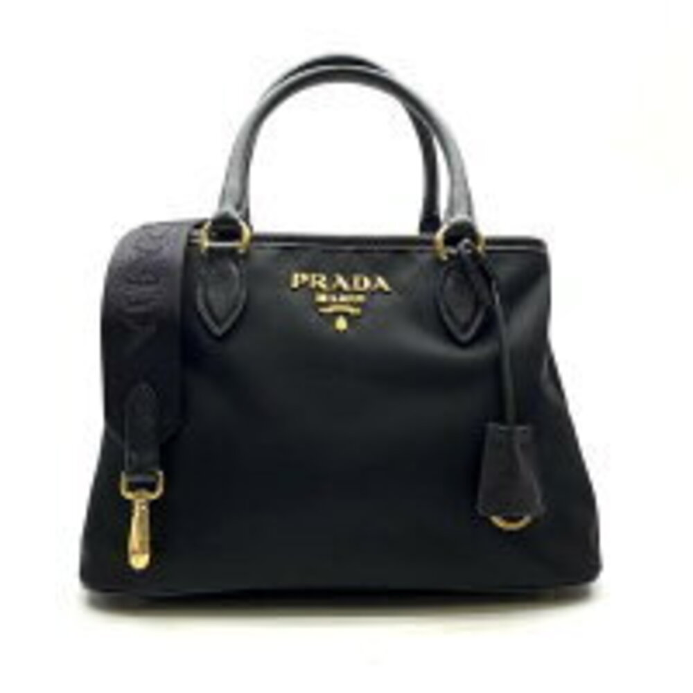 Prada Tessuto 2way satchel handbag Black